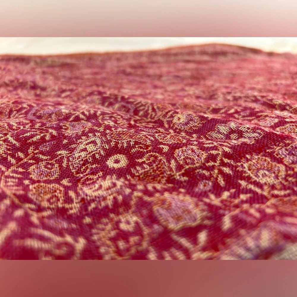 Boho Paisley Shawl Wrap Fringe Lightweight Scarf Festival Oversized